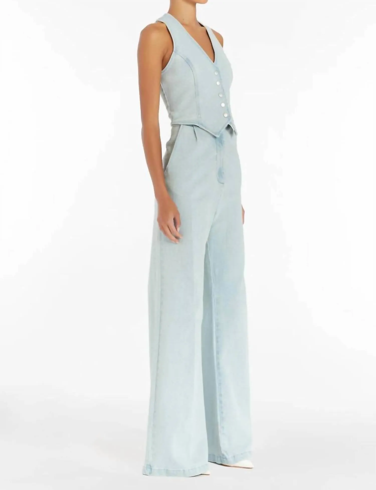 Amanda Uprichard - Ethan Denim Jumpsuit