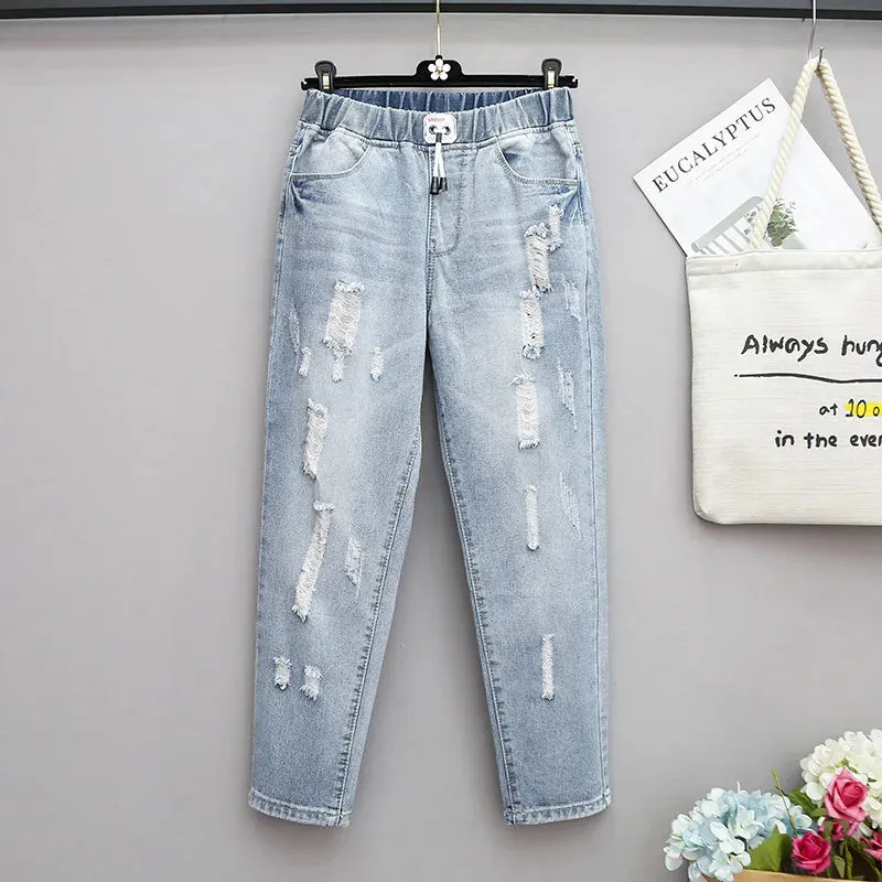 Baggy Jeans Loose Harem Pants Fat Sister Pants High Waist