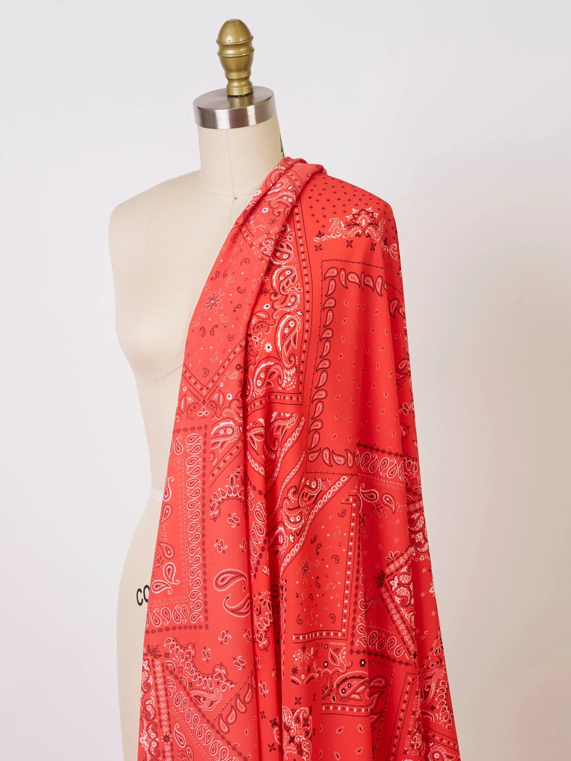 Bandana paisley  pattern - georgette  fabric by the yard