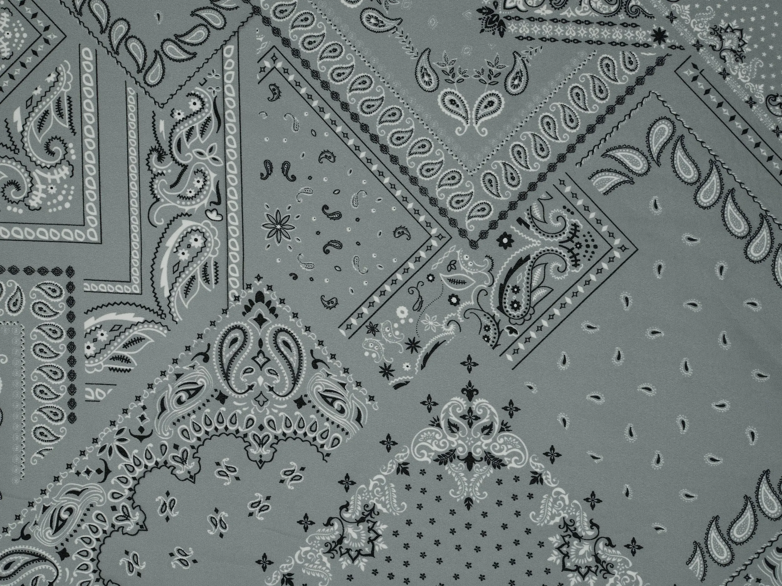 Bandana paisley  pattern - georgette  fabric by the yard