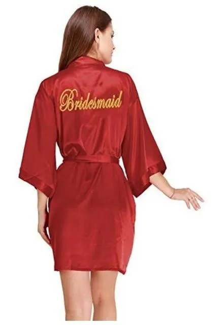 Bridesmaid robes Sleepwear Robe Wedding Bride Bridesmaid Robes Pyjama Robe Female nightwear Bathrobe Nightdress Nightgown