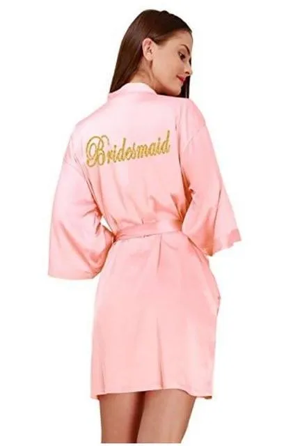 Bridesmaid robes Sleepwear Robe Wedding Bride Bridesmaid Robes Pyjama Robe Female nightwear Bathrobe Nightdress Nightgown