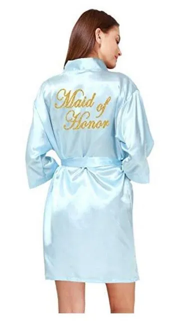 Bridesmaid robes Sleepwear Robe Wedding Bride Bridesmaid Robes Pyjama Robe Female nightwear Bathrobe Nightdress Nightgown