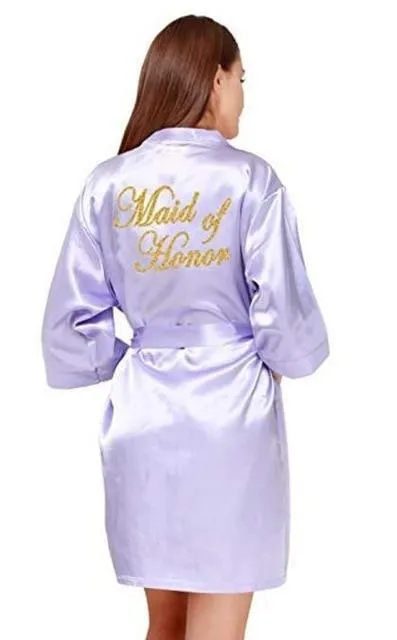 Bridesmaid robes Sleepwear Robe Wedding Bride Bridesmaid Robes Pyjama Robe Female nightwear Bathrobe Nightdress Nightgown
