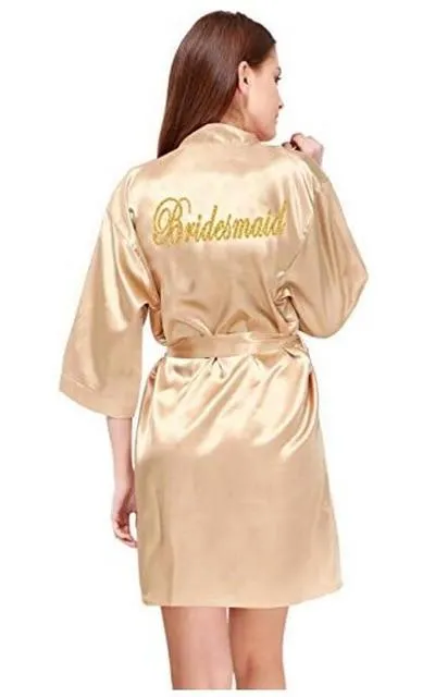 Bridesmaid robes Sleepwear Robe Wedding Bride Bridesmaid Robes Pyjama Robe Female nightwear Bathrobe Nightdress Nightgown