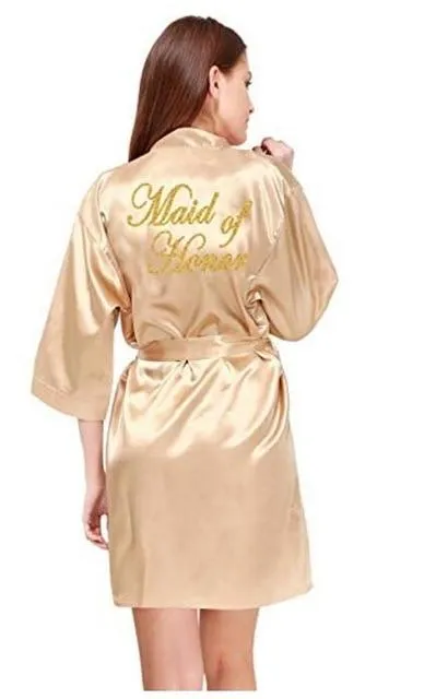 Bridesmaid robes Sleepwear Robe Wedding Bride Bridesmaid Robes Pyjama Robe Female nightwear Bathrobe Nightdress Nightgown