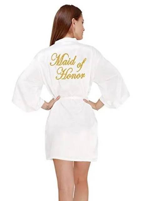 Bridesmaid robes Sleepwear Robe Wedding Bride Bridesmaid Robes Pyjama Robe Female nightwear Bathrobe Nightdress Nightgown