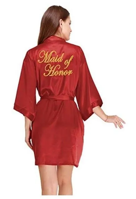 Bridesmaid robes Sleepwear Robe Wedding Bride Bridesmaid Robes Pyjama Robe Female nightwear Bathrobe Nightdress Nightgown