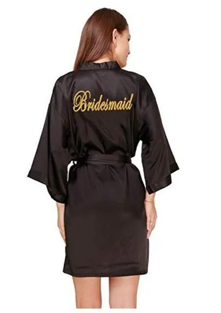 Bridesmaid robes Sleepwear Robe Wedding Bride Bridesmaid Robes Pyjama Robe Female nightwear Bathrobe Nightdress Nightgown