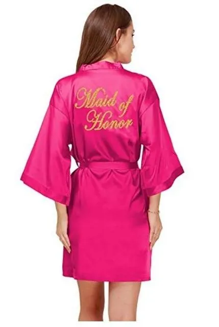 Bridesmaid robes Sleepwear Robe Wedding Bride Bridesmaid Robes Pyjama Robe Female nightwear Bathrobe Nightdress Nightgown