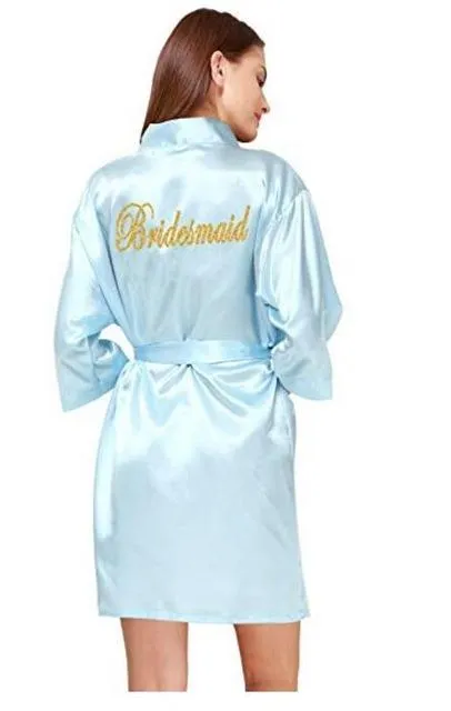 Bridesmaid robes Sleepwear Robe Wedding Bride Bridesmaid Robes Pyjama Robe Female nightwear Bathrobe Nightdress Nightgown