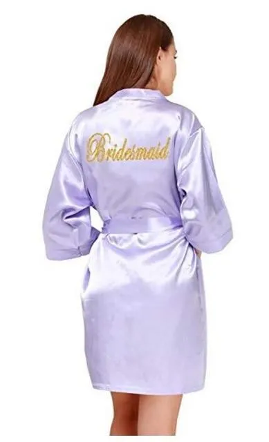 Bridesmaid robes Sleepwear Robe Wedding Bride Bridesmaid Robes Pyjama Robe Female nightwear Bathrobe Nightdress Nightgown
