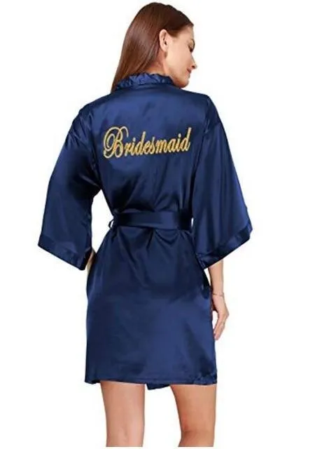 Bridesmaid robes Sleepwear Robe Wedding Bride Bridesmaid Robes Pyjama Robe Female nightwear Bathrobe Nightdress Nightgown