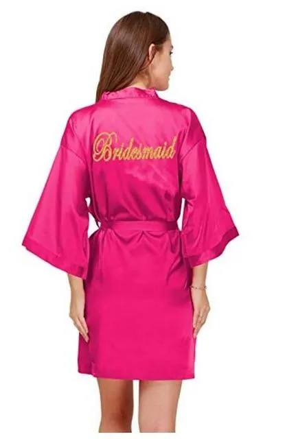 Bridesmaid robes Sleepwear Robe Wedding Bride Bridesmaid Robes Pyjama Robe Female nightwear Bathrobe Nightdress Nightgown