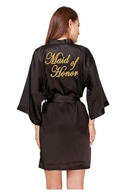 Bridesmaid robes Sleepwear Robe Wedding Bride Bridesmaid Robes Pyjama Robe Female nightwear Bathrobe Nightdress Nightgown