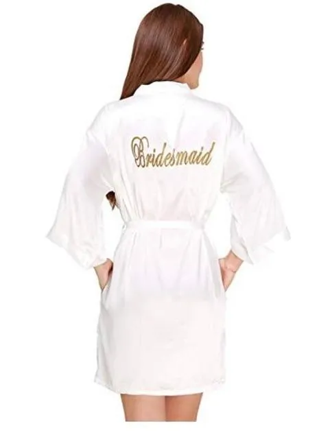 Bridesmaid robes Sleepwear Robe Wedding Bride Bridesmaid Robes Pyjama Robe Female nightwear Bathrobe Nightdress Nightgown