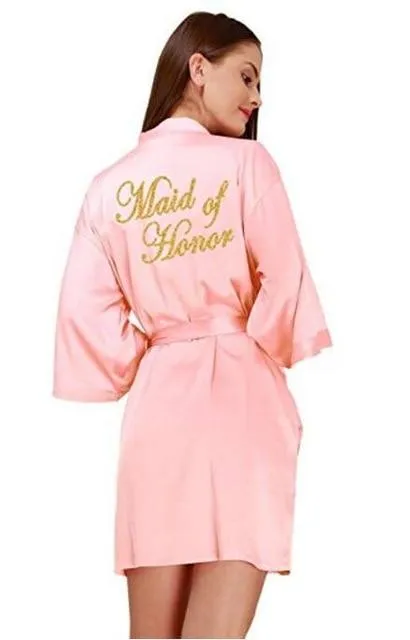 Bridesmaid robes Sleepwear Robe Wedding Bride Bridesmaid Robes Pyjama Robe Female nightwear Bathrobe Nightdress Nightgown