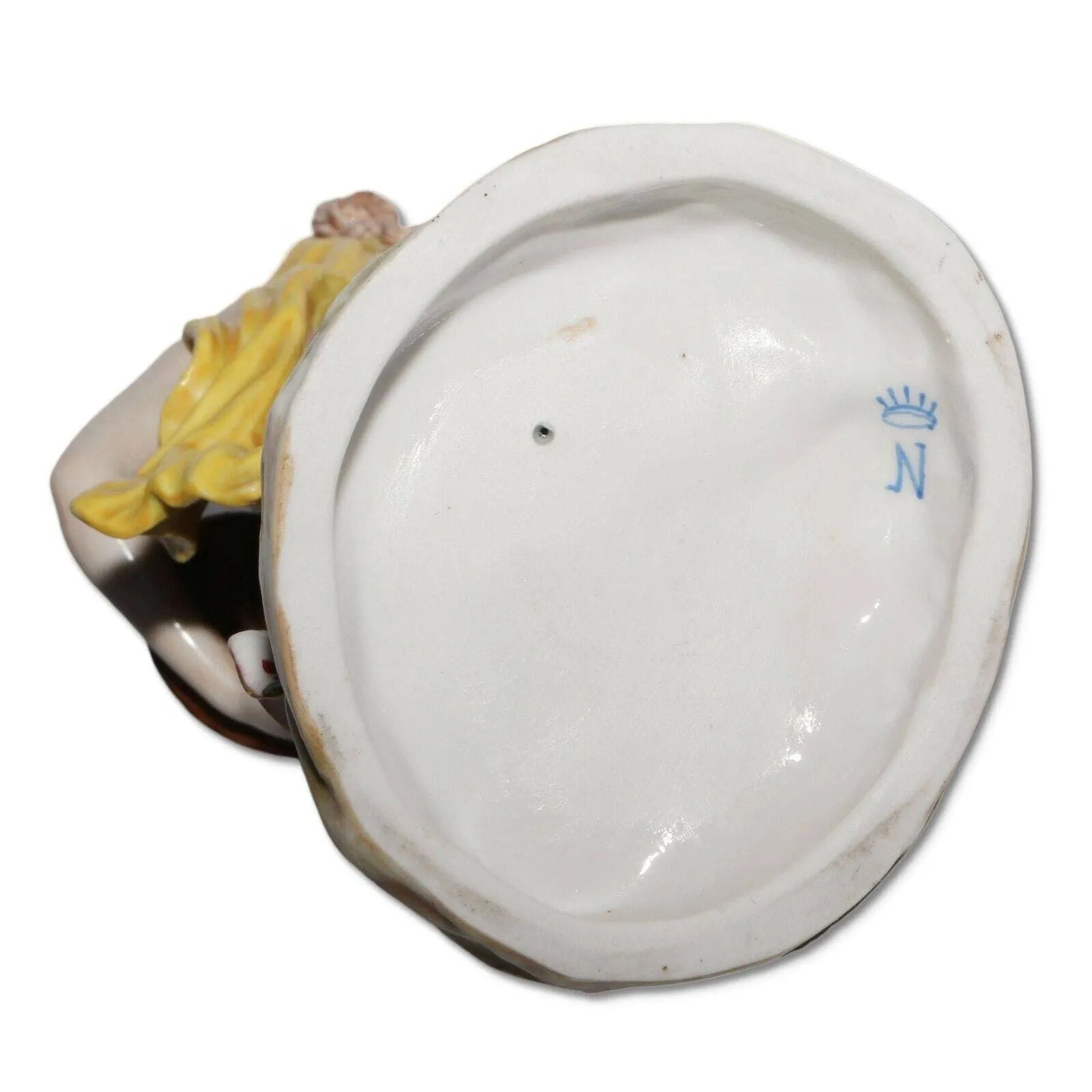 Carl Thieme Potschappel Dresden Porcelain 8" Figurine Semi-Nude Artist 1890's