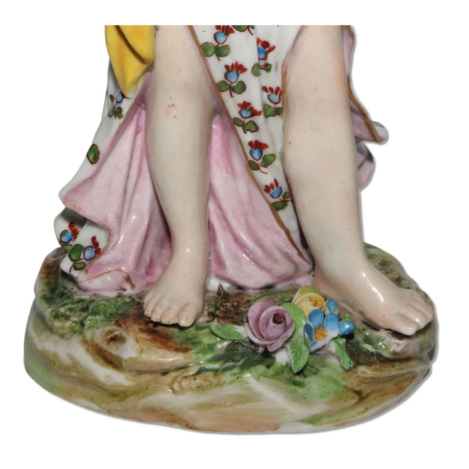 Carl Thieme Potschappel Dresden Porcelain 8" Figurine Semi-Nude Artist 1890's