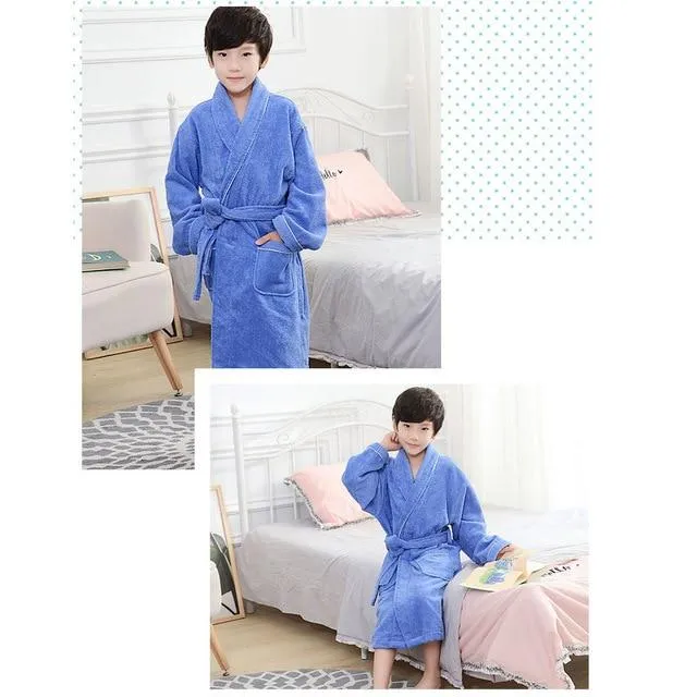 CAVME Hotel Towel Bathrobe Cotton Terry Robes Kimono Long Nightgown Lounge Sleepwear for Lover Solid Color V Collar LOGO CUSTOM