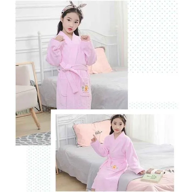 CAVME Hotel Towel Bathrobe Cotton Terry Robes Kimono Long Nightgown Lounge Sleepwear for Lover Solid Color V Collar LOGO CUSTOM