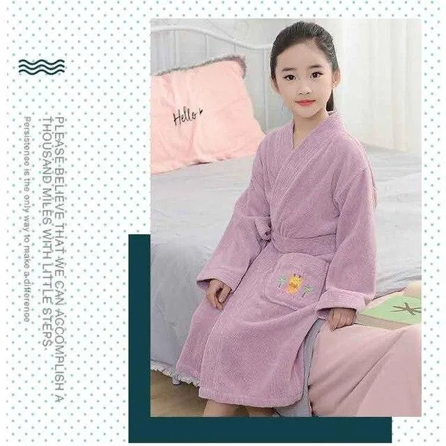 CAVME Hotel Towel Bathrobe Cotton Terry Robes Kimono Long Nightgown Lounge Sleepwear for Lover Solid Color V Collar LOGO CUSTOM