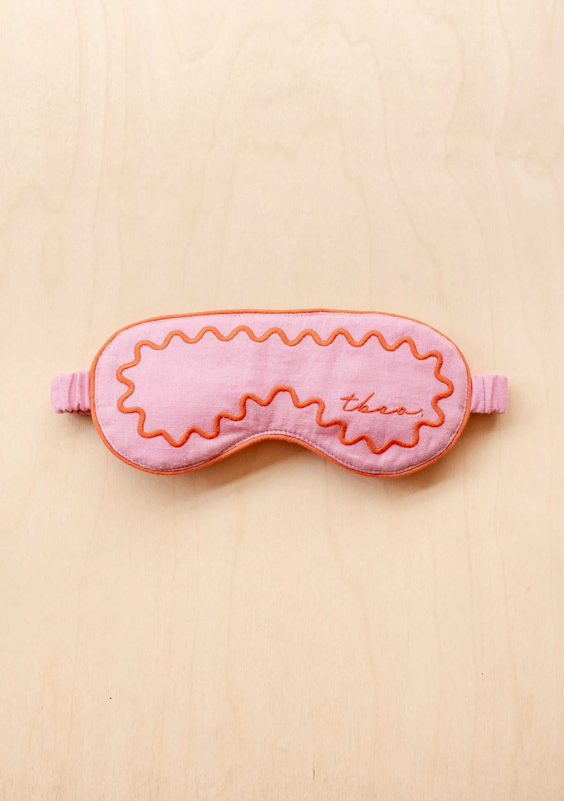 Cotton & Linen Eye Mask in Pink