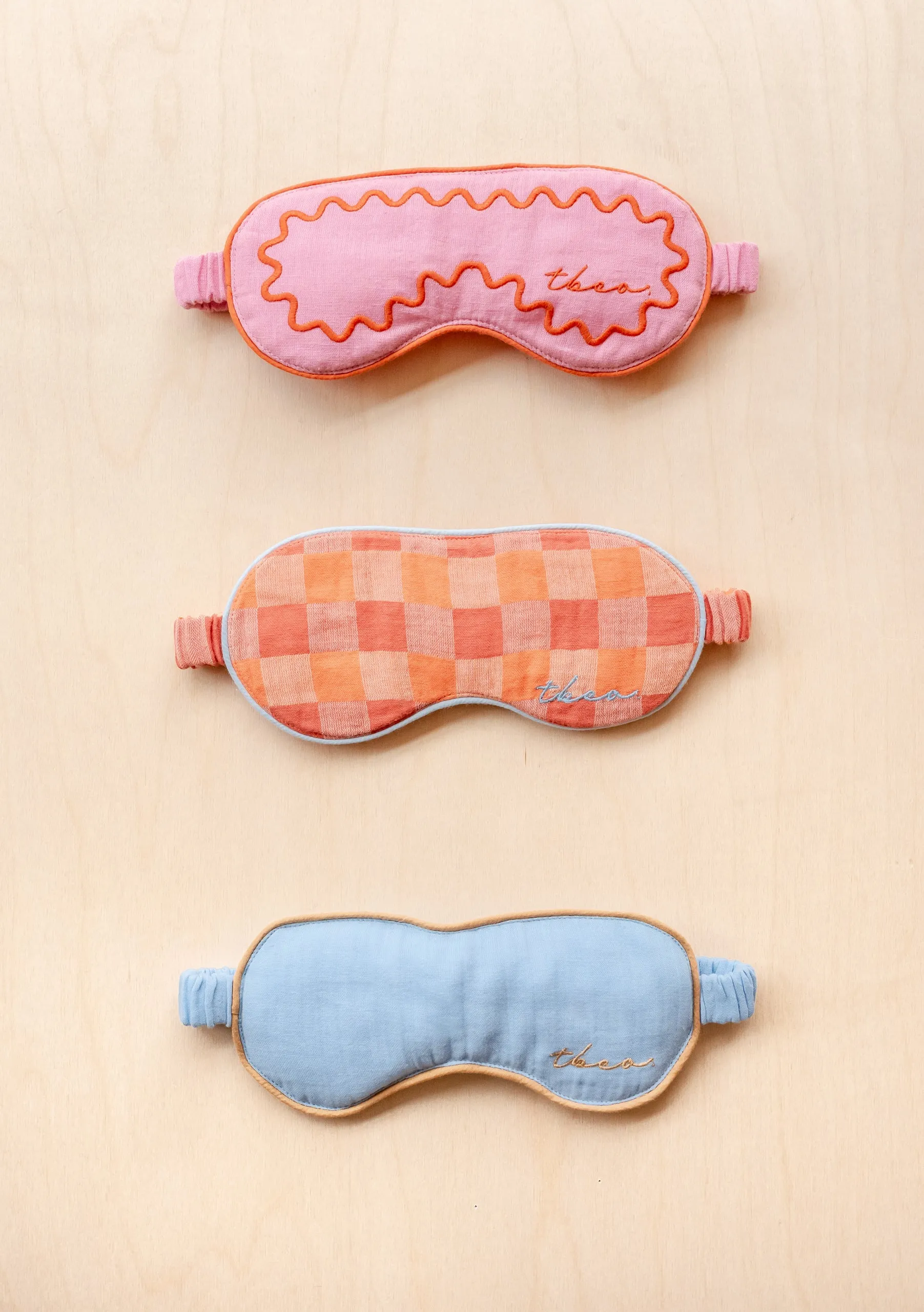 Cotton & Linen Eye Mask in Pink
