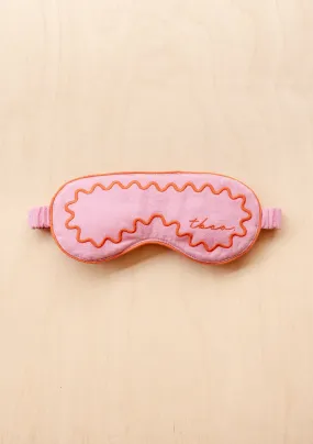 Cotton & Linen Eye Mask in Pink