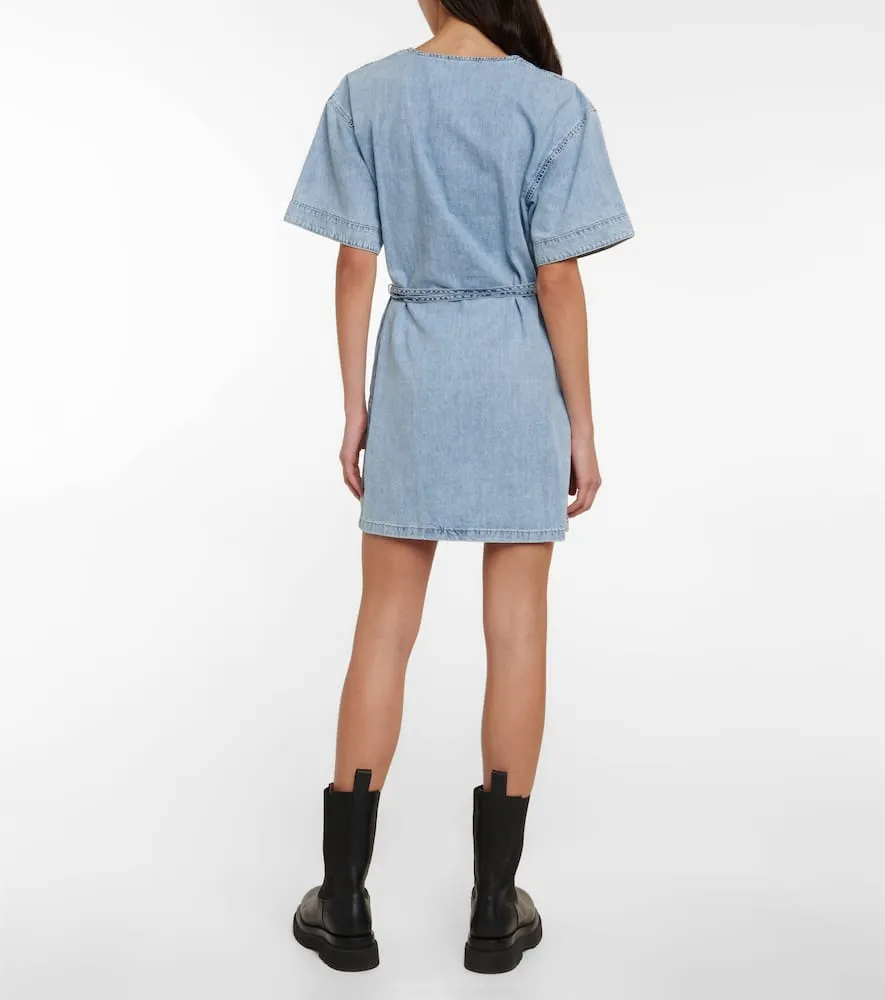 Frame Kaftan denim minidress