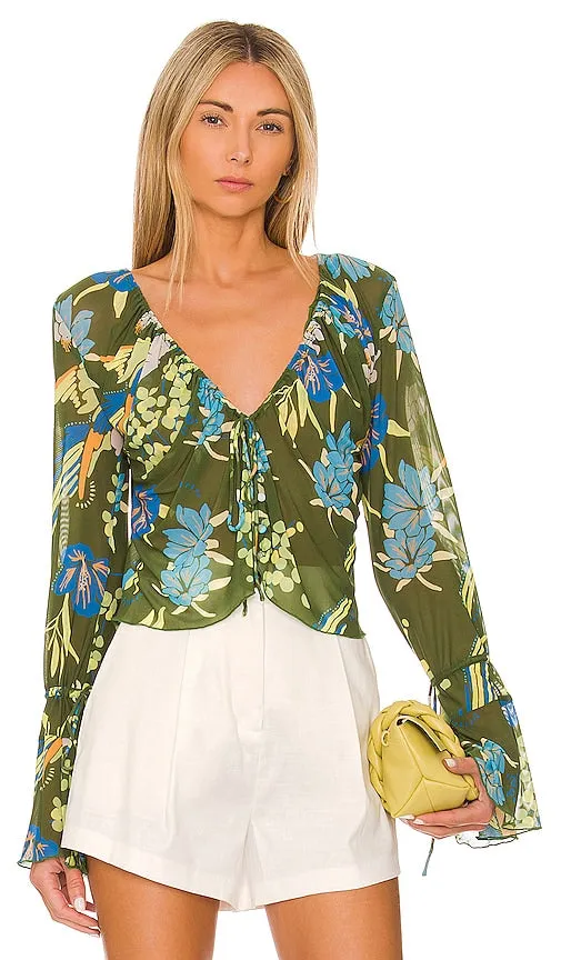 Free People Of Paradise Top in Green