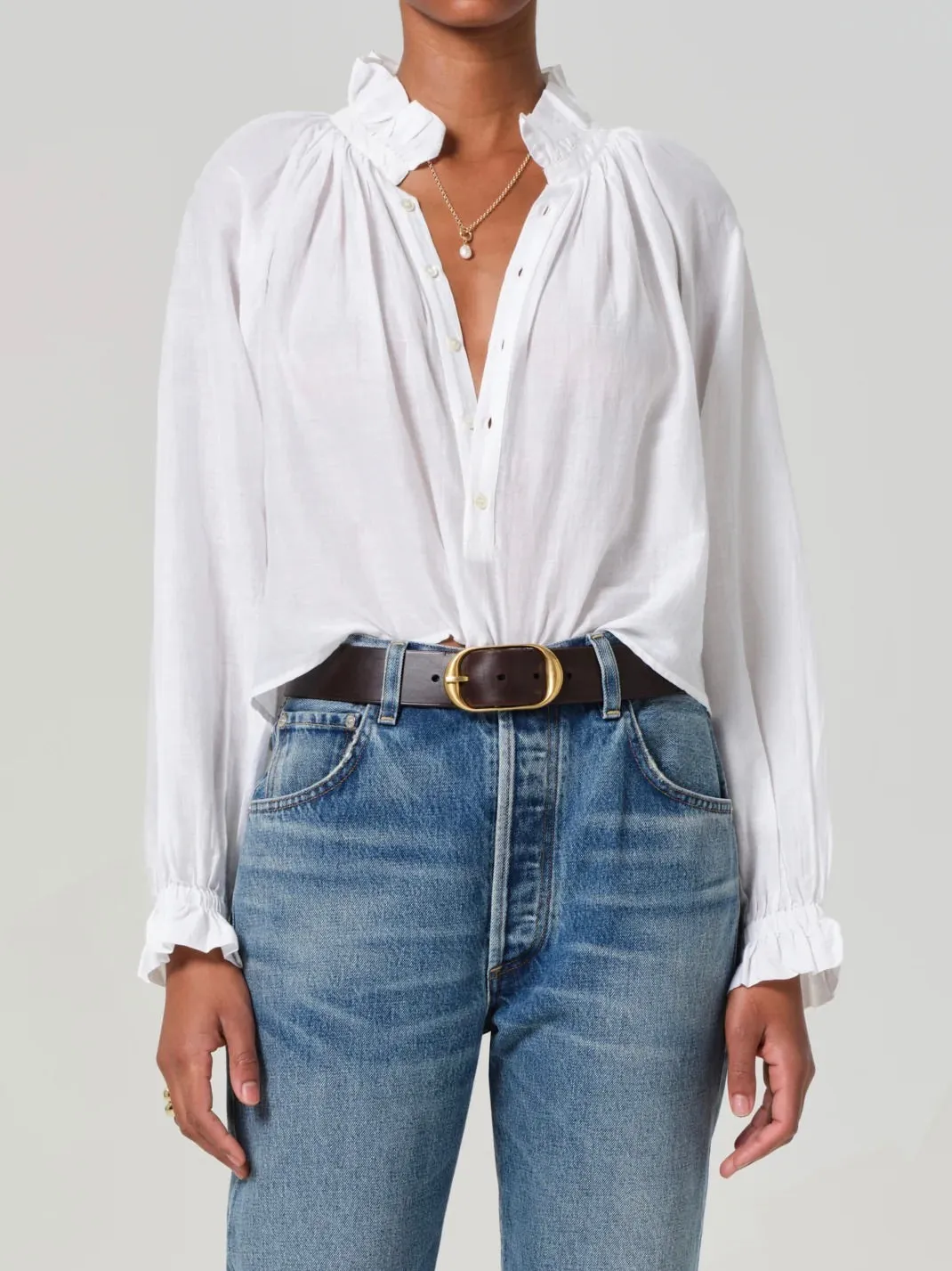 Iris Ruffled Top White | Citizens of Humanity