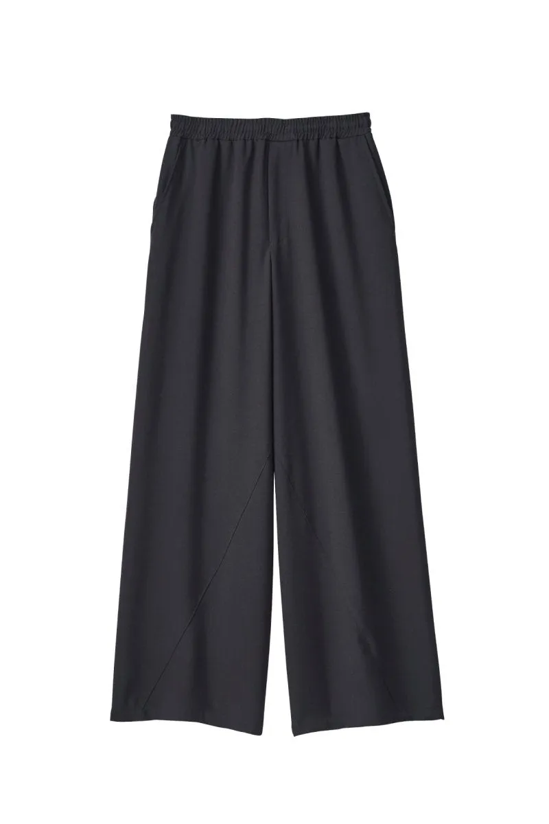 label loose pants(unisex)/black