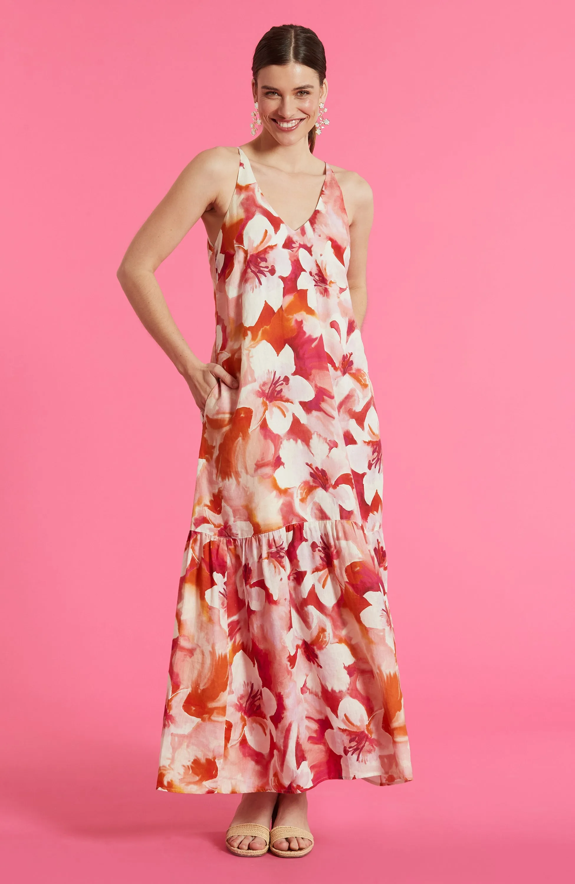 Lexi Painterly Maxi Floral Dress