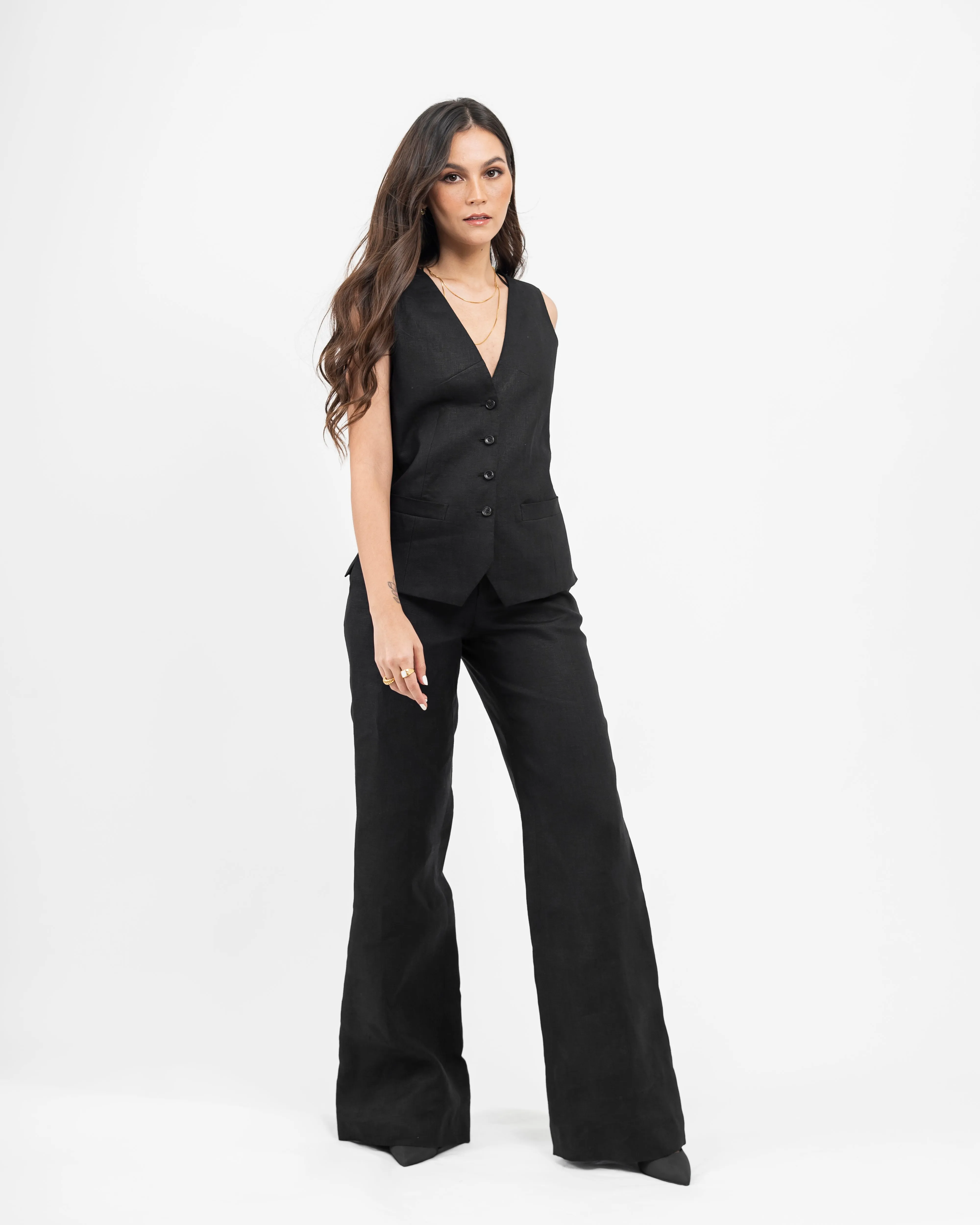 Linen Pants (Caviar)