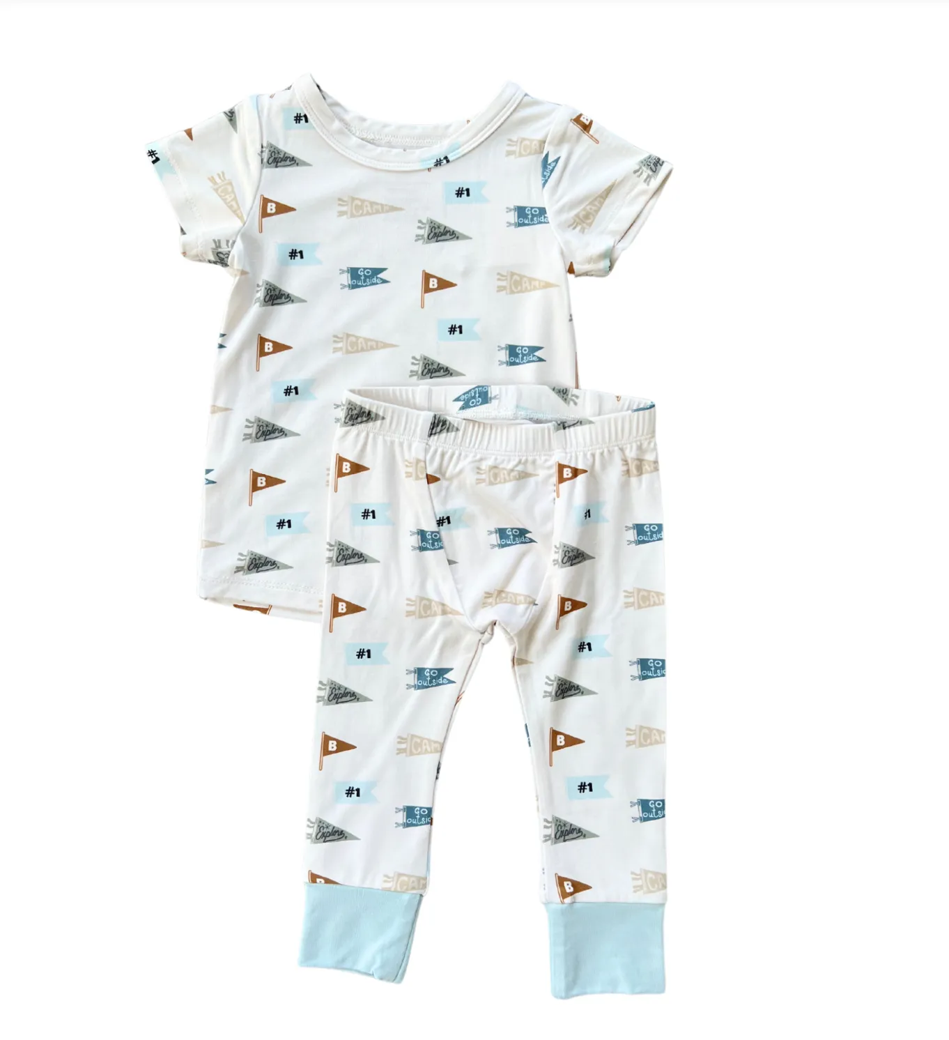 Short Sleeve Lounge Set - Retro Banner